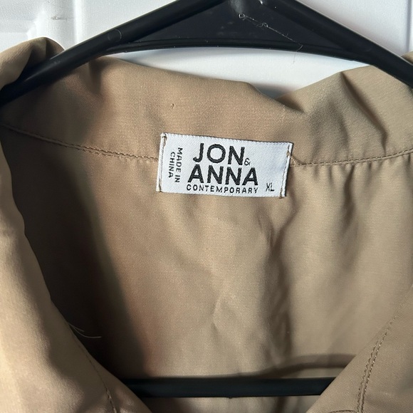 Jon & Anna Tan Button Down Shirt with Notched Collar - Picture 4 of 5